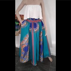 African maxi dress or skirt sleeveless